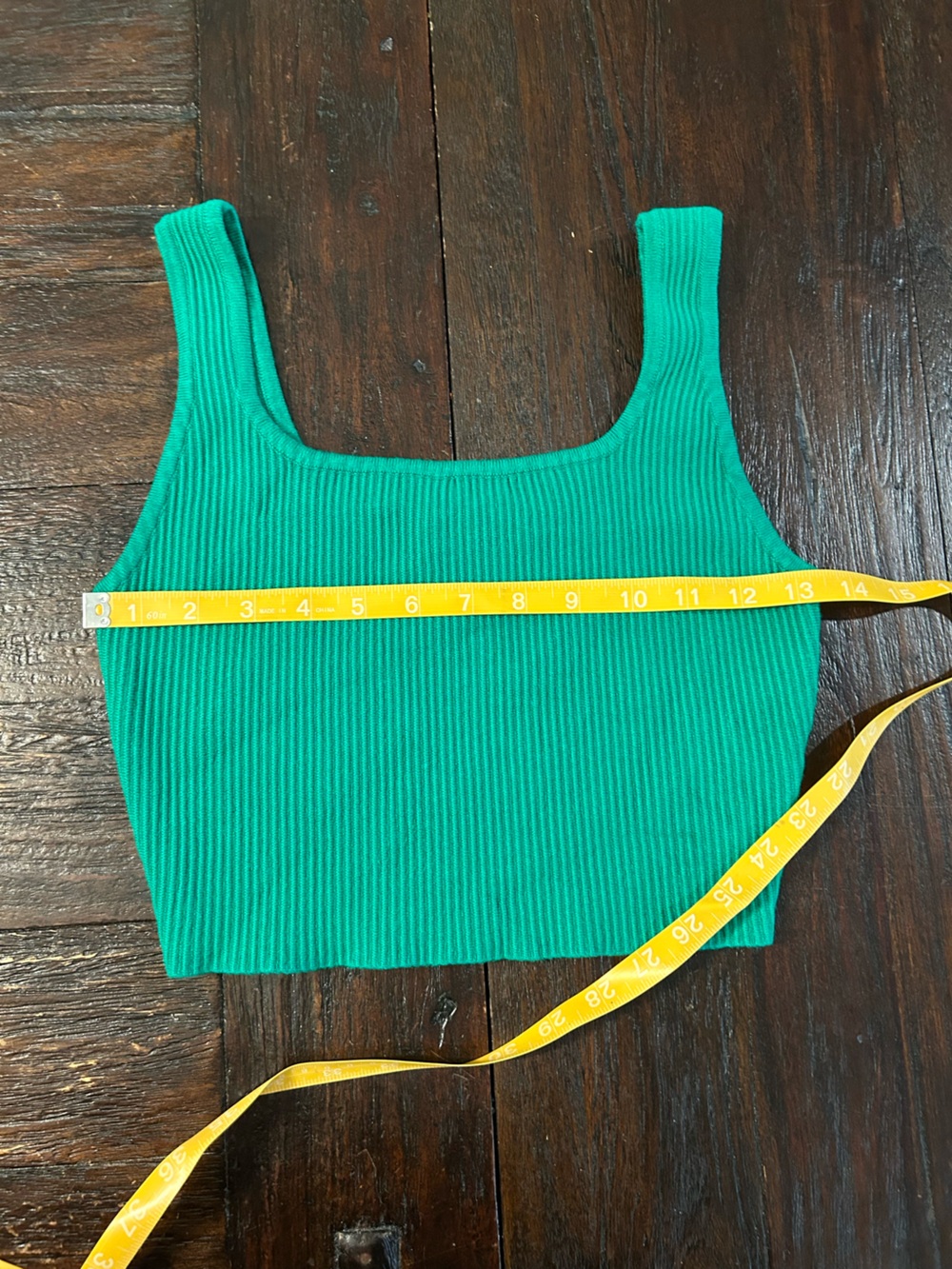 House of Harlow 1960 Ribbed Tank Top - Green - size Small - Picture 3 of 6